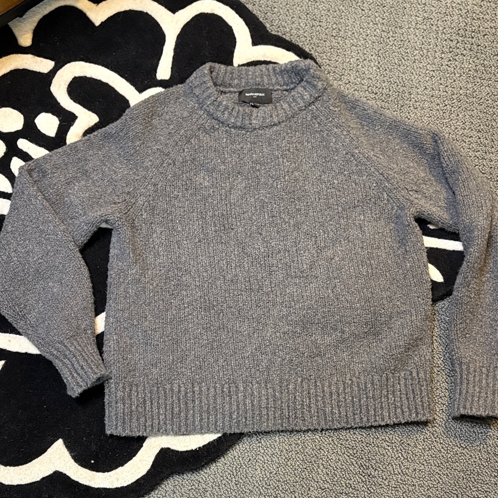 Banana Republic Charcoal Chunky Knit Pullover